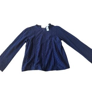 Gap Navy Blue Lace Mesh Top with Cami Tank Underneath | Size M
